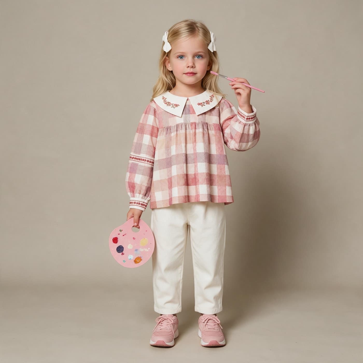 Nupumo Blouse Ruit Roze